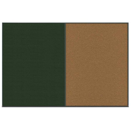 United Visual Products Enclosed Corkboard, 1 Door, 72"x36", 4" Fra, UV3404-BRONZE-PEARL UV3404-BRONZE-PEARL